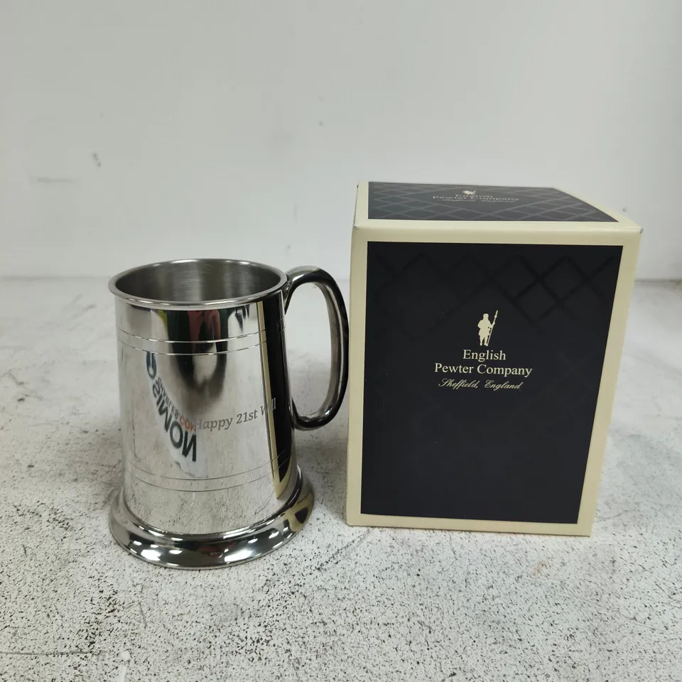 BOXED ENGLISH PEWTER COMPANY PERSONALISED TANKER
