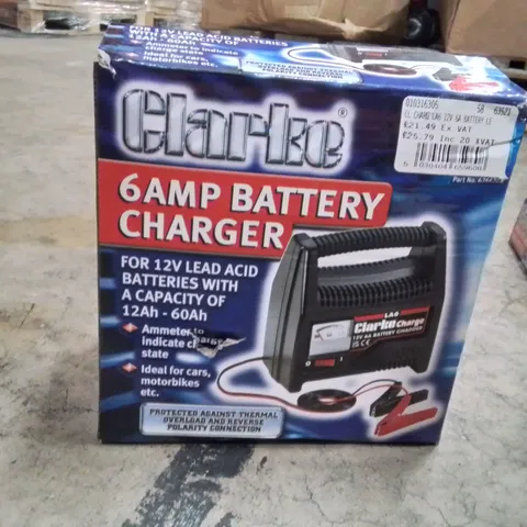 BOXED CLARKE 6AMP BATTERY CHARGER