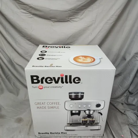 BOXED BREVILLE BARISTA MAX ESPRESSO COFFEE MACHINE - COLLECTION ONLY 