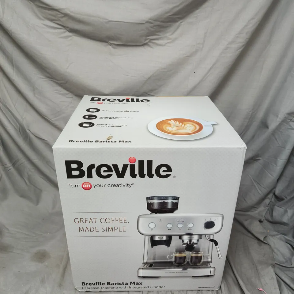 BOXED BREVILLE BARISTA MAX ESPRESSO COFFEE MACHINE - COLLECTION ONLY 