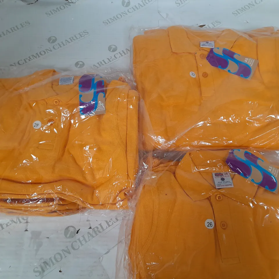 BOX OF APPROX. 80 AS SCHOOL WEAR BOYS POLO SHIRTS IN DIFFERENT SIZES TO INCLUDE - EU 28 - EU 26 - EU 32 ETC