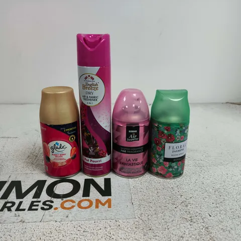 TOTE OF APPROXIMATELY 15 ASSORTED AEROSOL ITEMS TO INCLUDE ENGLISH BREEZE, GLADE, FLORAL JASMINE ETC