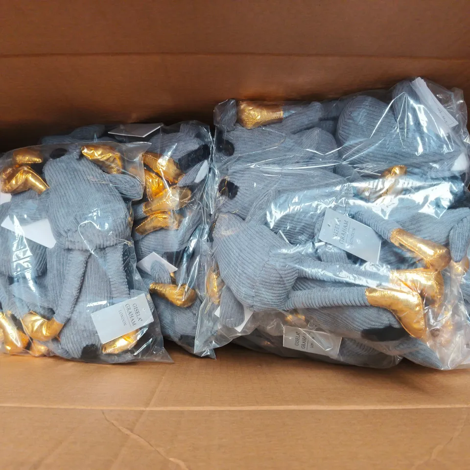 APPROXIMATELY 72 GISELA GRAHAM FESTIVE DONKEY PLUSH ORNAMENTS
