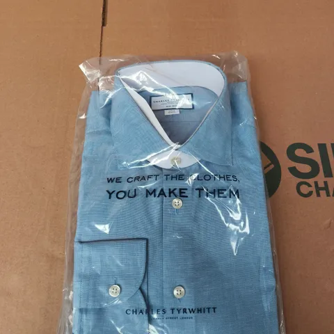 CHARLES TYRWHITT NON-IRON SLIM FIT SHIRT β NECK 16 IN, SLEEVE 33 IN