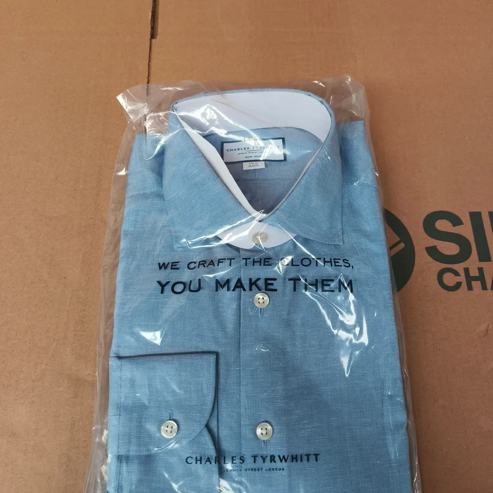 CHARLES TYRWHITT NON-IRON SLIM FIT SHIRT – NECK 16 IN, SLEEVE 33 IN