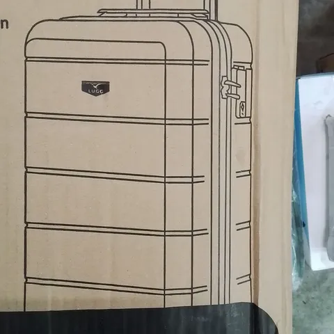 BOXED LIGHTWEIGHT TRAVEL LUGGAGE SUITCASE (COLOURS VARY)
