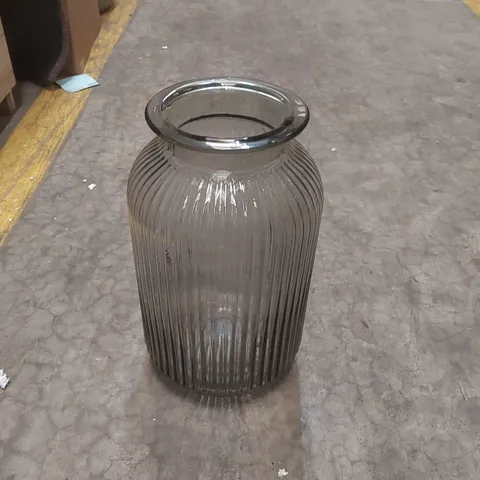 DESIGNER SMOKED GLASS VASE