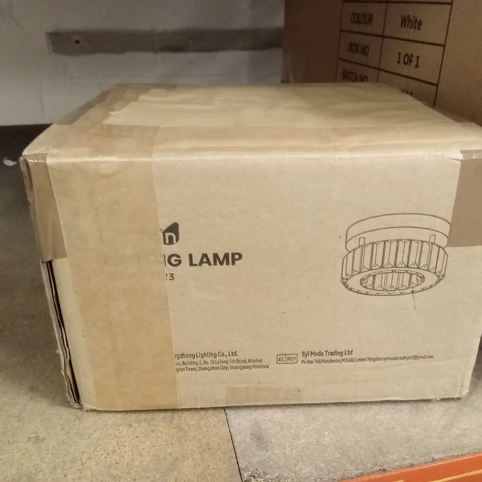 BOXED LG1323 MODERN ROUND CRYSTAL CEILING LIGHT 20cm