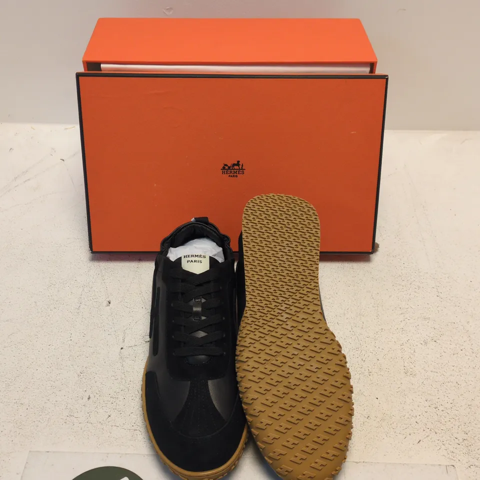 HERMÈS PARIS SNEAKERS – BLACK TRAINERS, BOXED (EU 43)