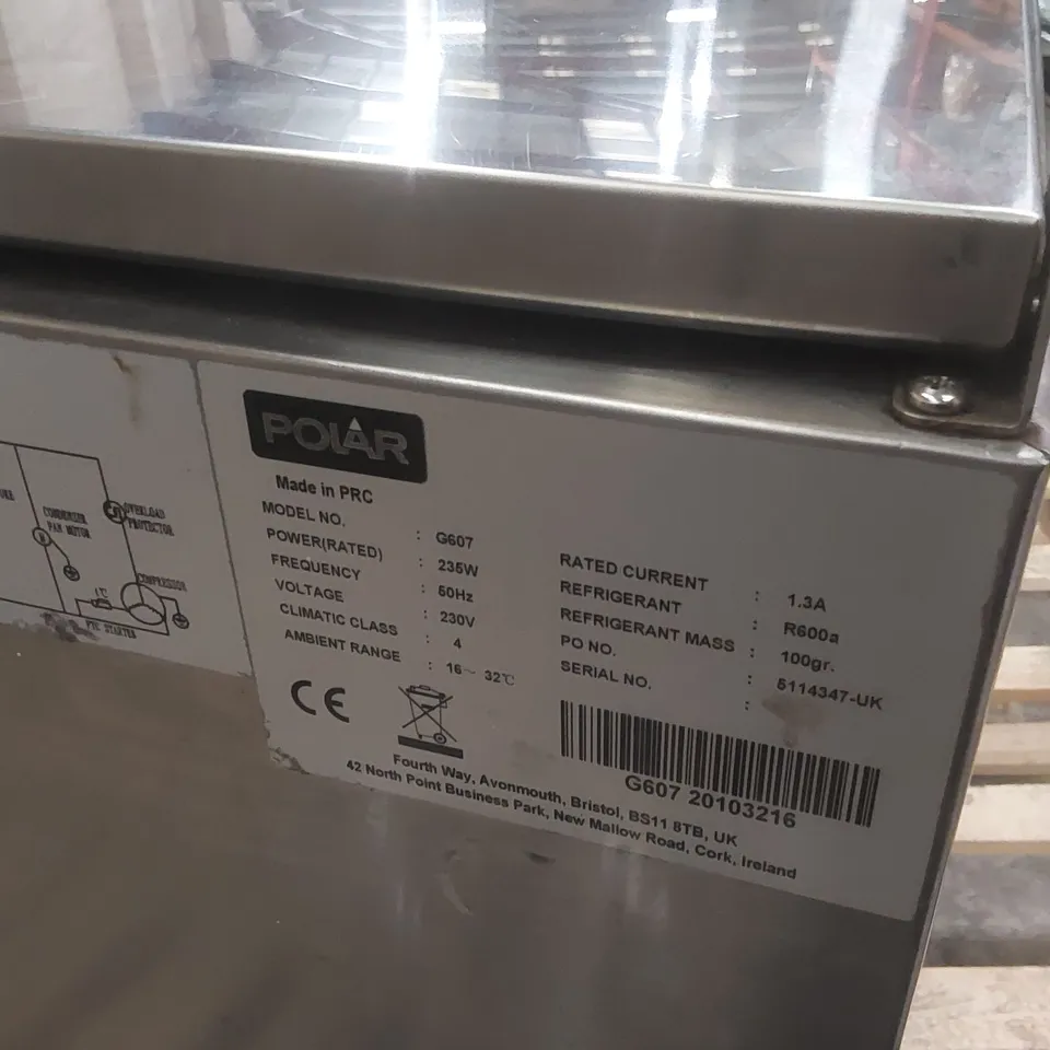 POLAR G607 3 DOOR SALADETTE FRIDGE