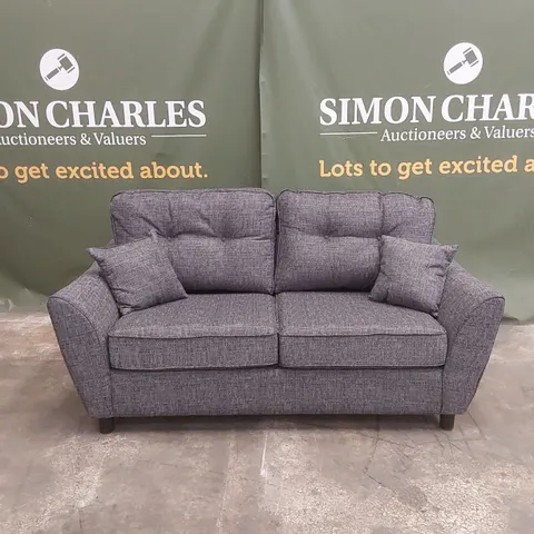 HALSTOW 2 SEATER FABRIC SOFA - CHARCOAL