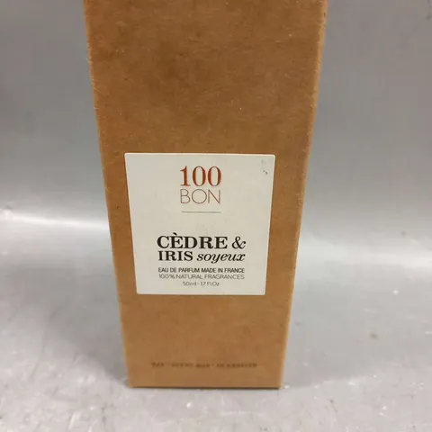 BOXED 100 BON CEDRE AND IRIS SOYEUX EAU DE PARFUM 50ML