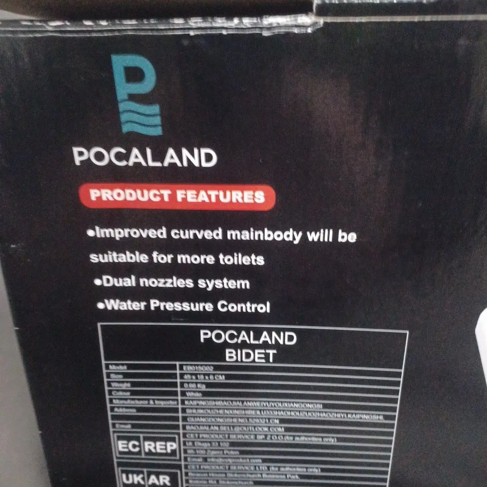 POCALAND BIDET ATTACHMENT – DUAL NOZZLE WITH WATER PRESSURE CONTROL