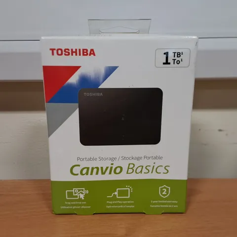 SEALED TOSHIBA CANVIO BASICS 1TB PORTABLE STORAGE
