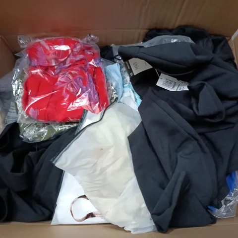 APPROXIMATELY 30 ASSORTED CLOTHING ITEMS IN VARIOUS SIZES, STYLES & COLOURS TO INCLUDE BRANDS SUCH AS MNG, ROMAN, M&S, ETC - COLLECTION ONLY