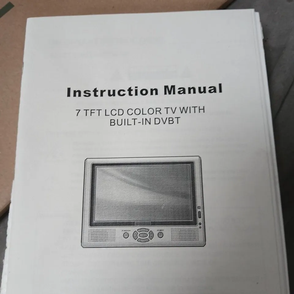 7-INCH TFT COLOUR TV WITH BUILT-IN DVB-T – PORTABLE