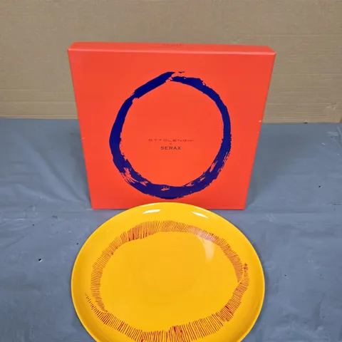 OTTOLENGHI X SERAX CERAMIC PLATE – YELLOW WITH RED RING DESIGN - X2