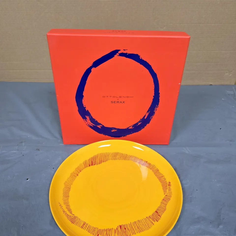 OTTOLENGHI X SERAX CERAMIC PLATE – YELLOW WITH RED RING DESIGN - X2