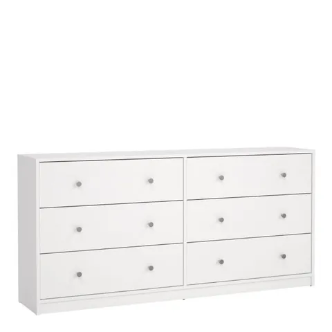BOXED MAY CHEST OF 6 DRAWERS (3+3) IN WHITE