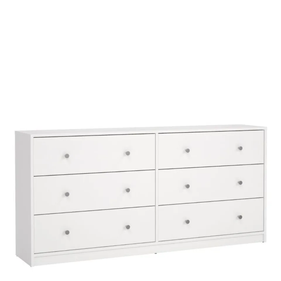 BOXED MAY CHEST OF 6 DRAWERS (3+3) IN WHITE