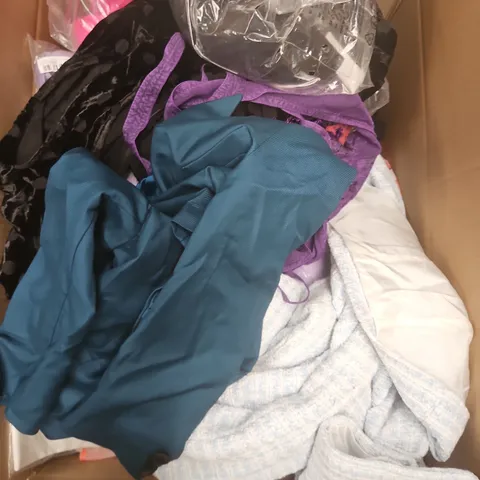 APPROXIMATELY 25 ASSORTED CLOTHING PRODUCTS IN VARIOUS STYLES & SIZES