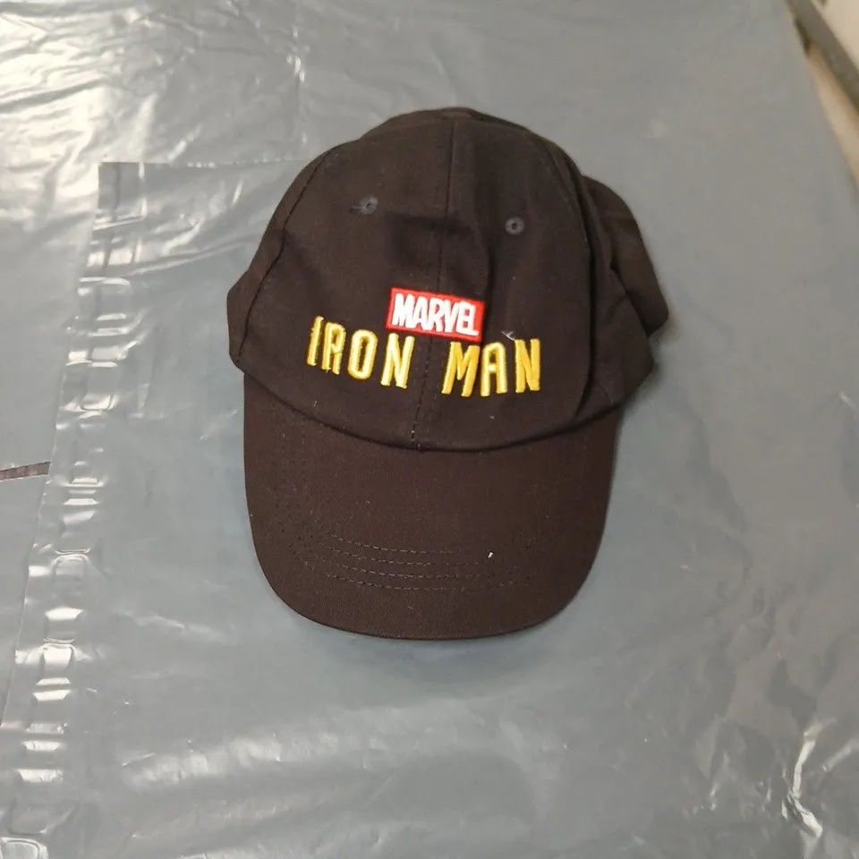 MARVEL IRON MAN BLACK BASEBALL CAP – ADJUSTABLE STRAP
