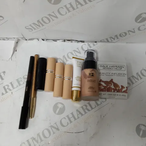 BOX OF APPROX 8 ASSORTED GALE HEYMAN BEAUTY PRODUCTS TO INCLUDE LUMINIZING PRIMER, EYE LIFT GEL, COLOUR LOCK LIP PENCIL, ETC. 