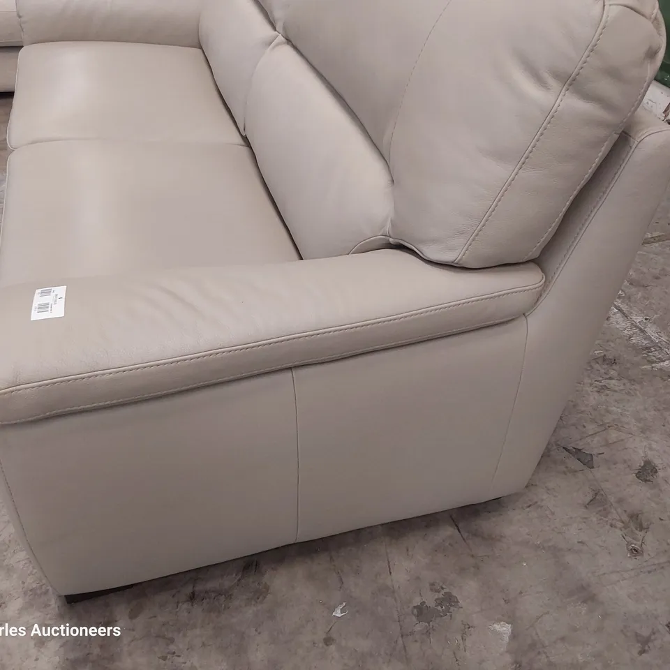 QUALITY ITALIAN DESIGNER VIRGILIO THREE SEATER SOFA MAESTRALE GREY LEATHER 