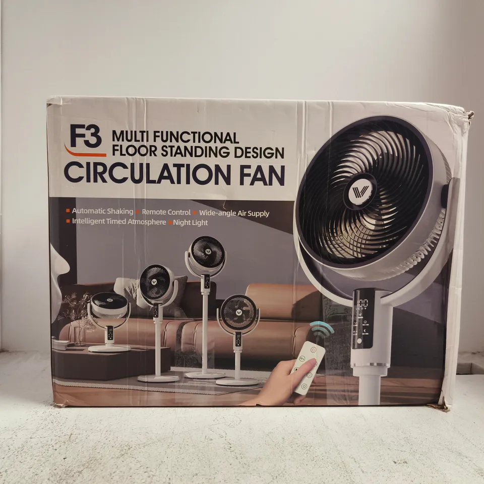 F3 MULTI-FUNCTIONAL FLOOR STANDING CIRCULATION FAN – BOXED