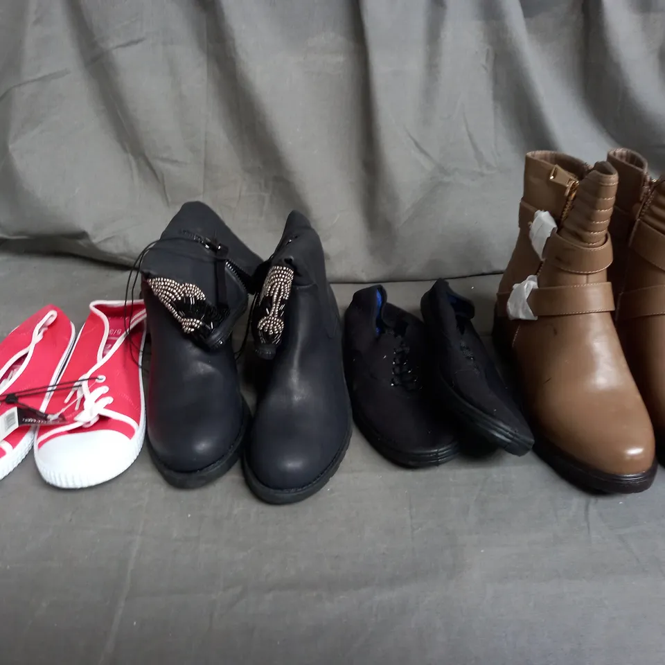 LARGE QUANTITY OF ASSORTED WOMENS SHOES IN VARIOUS SIZES, COLOURS AND STYLES