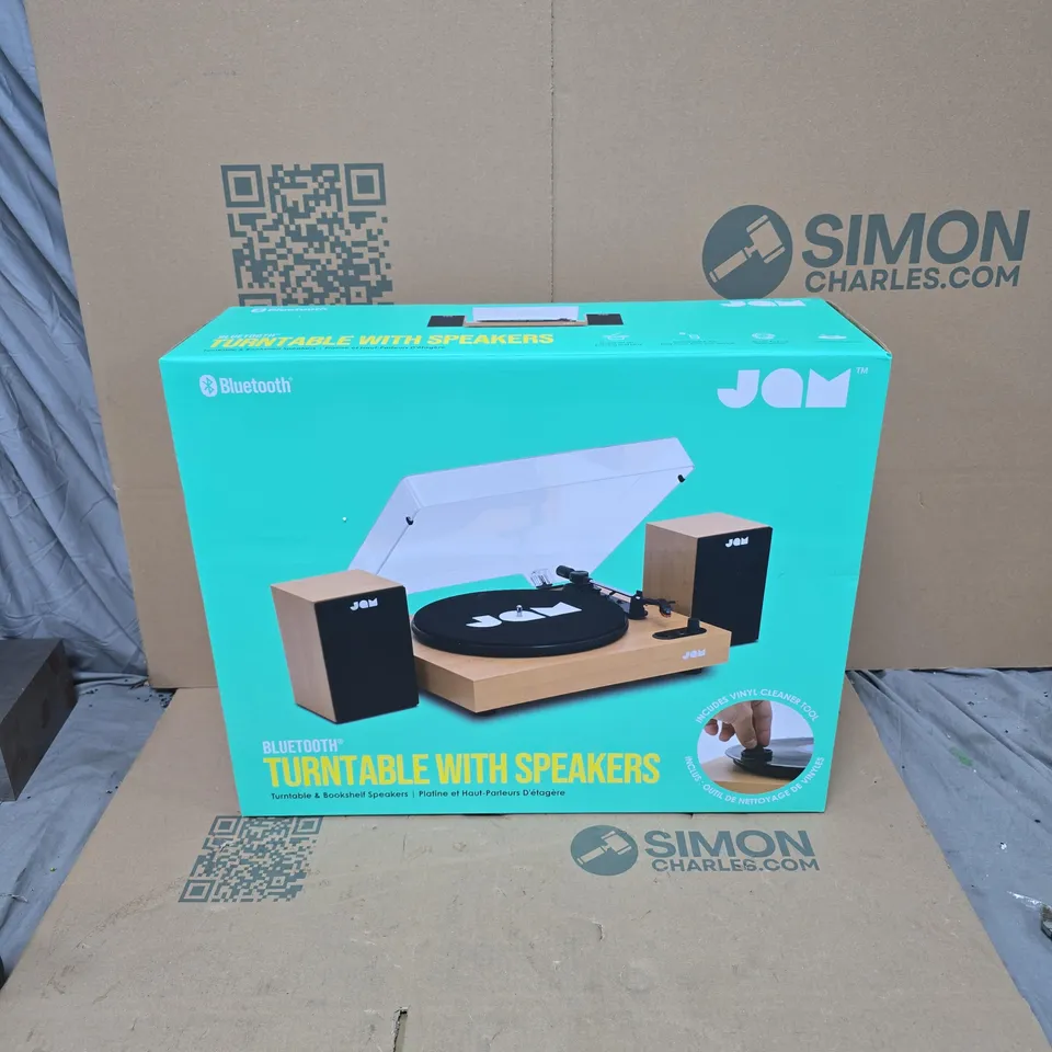 JAM BLUETOOTH TURNTABLE WITH SPEAKERS – BOXED