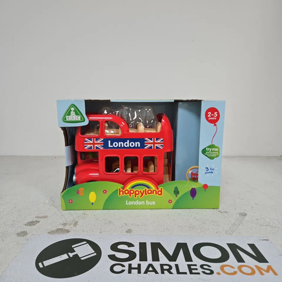HAPPYLAND LONDON BUS TOY – RED DOUBLE-DECKER FOR 2–5 YEARS