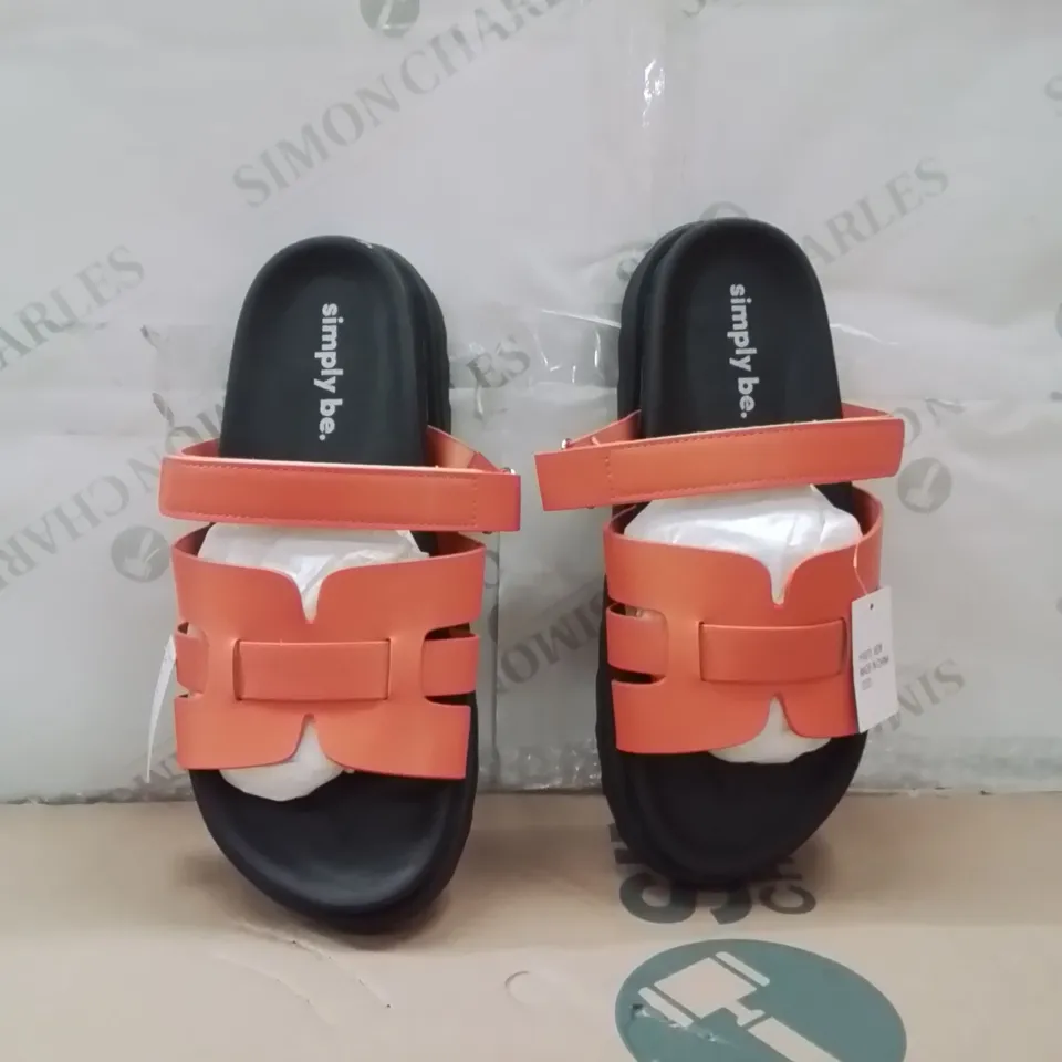 BOXED BRAND NEW APPROXIMATELY 6 SIMPLY BE PARRY WIDE FOOT SHOES ORANGE SIZE 6