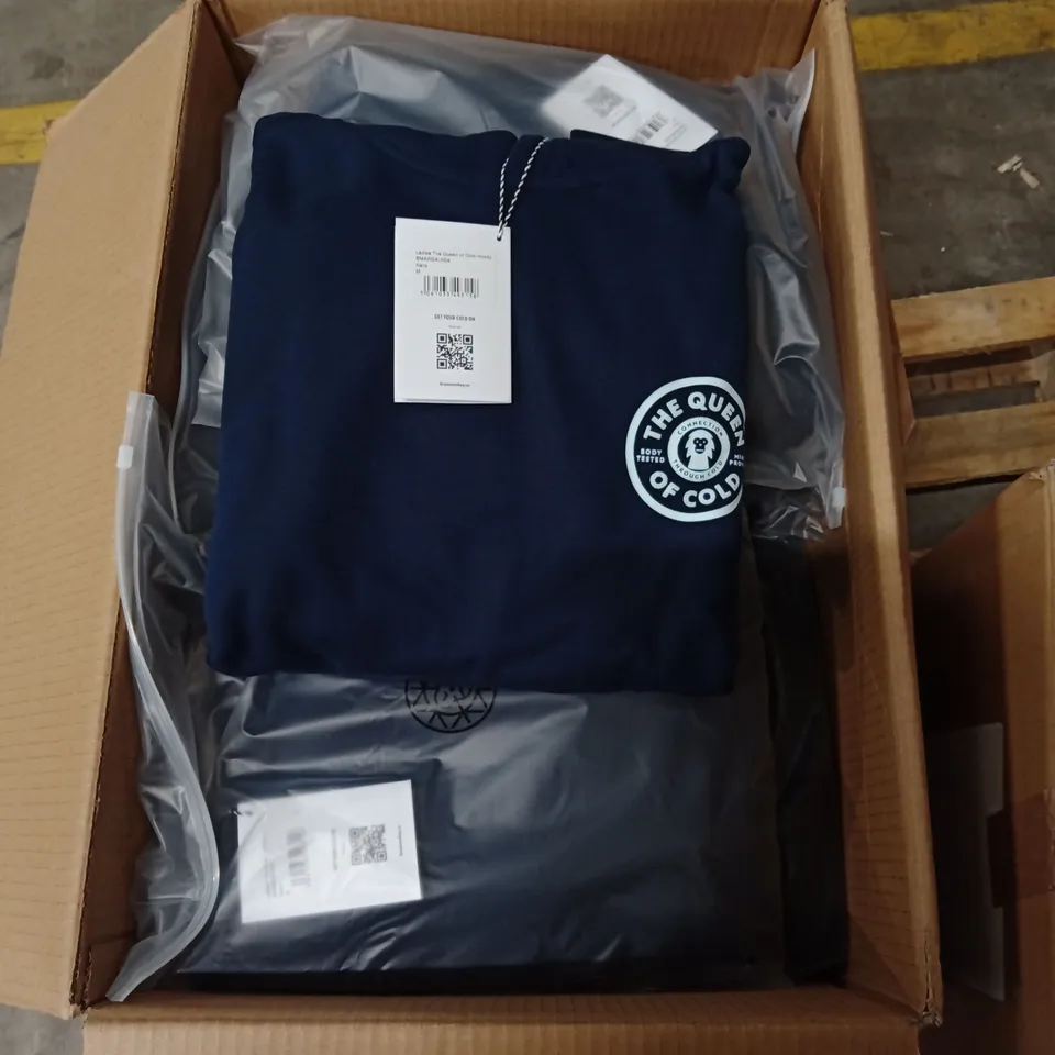 BRAND NEW BRASS MONKEY LADIES HOODIES - APPROXIMATELY 14X // NAVY // BMAW24LH04 // SIZE: M