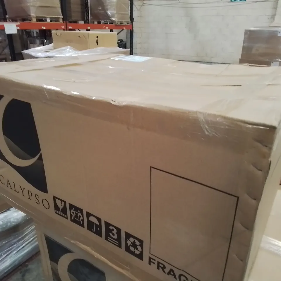 BOXED AS NEW CALYPSO ONETA SINGLE DRAWER WH VANITY UNIT IN APPLE WOOD - 780X380X600MM