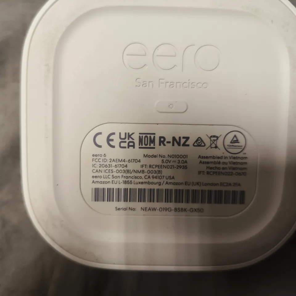 EERO 6 WI-FI ROUTER – WHITE (MESH NODE)