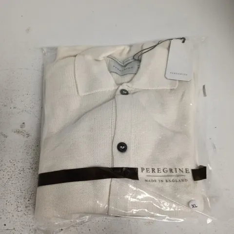 BAGGED PEREGRINE RIVER KNITTED SHACKET IN WHITE - XL
