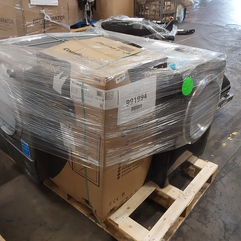 PALLET OF APPROXIMATELY 4 UNPROCESSED RAW RETURN WHITE GOODS TO INCLUDE;