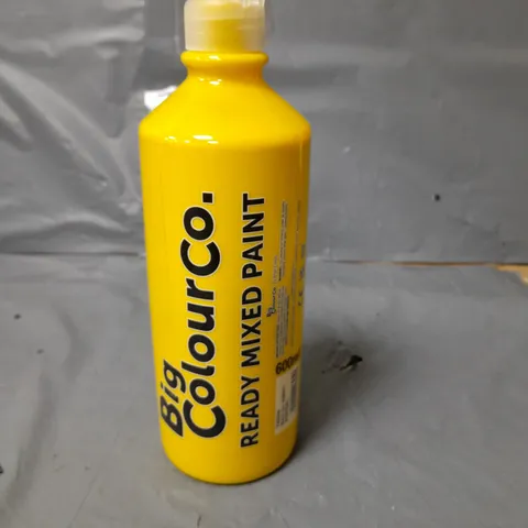 LOT OF 6 BOTTLES OF READY MIXED PAINT - YELLOW - 600ML PER BOTTLE