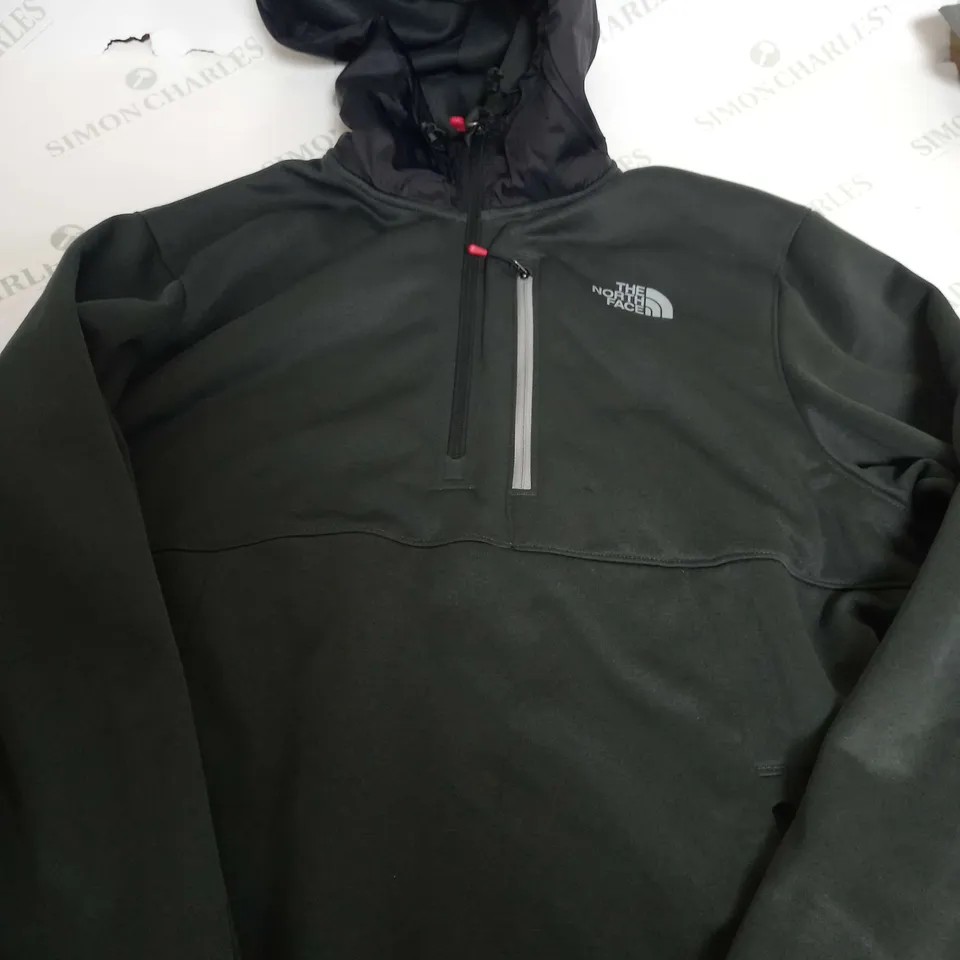 THE NORTH FACE LIGHT GREY HOODED JACKET - XL