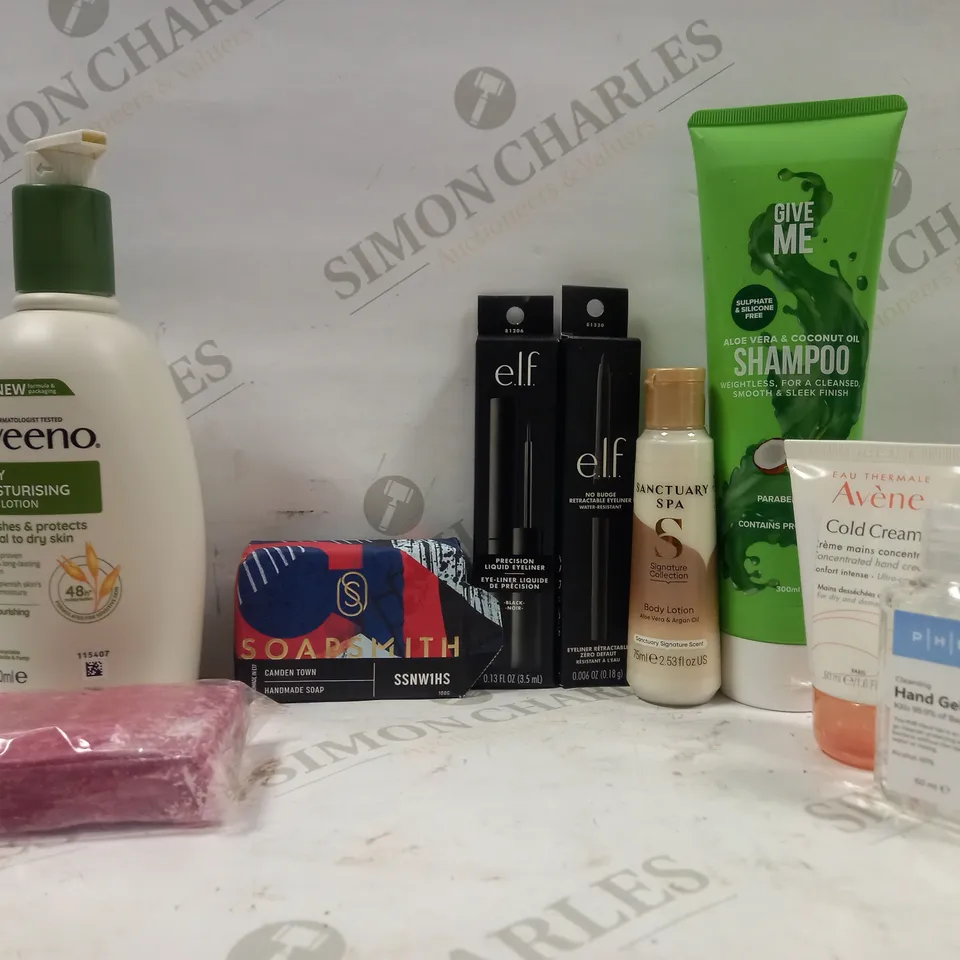 LOT TO CONTAIN APPROXIMATELY 20 ASSORTED BODY CARE AND BEAUTY PRODUCTS, INCLUDES SHAMPOO, SOAP, EYELINER 