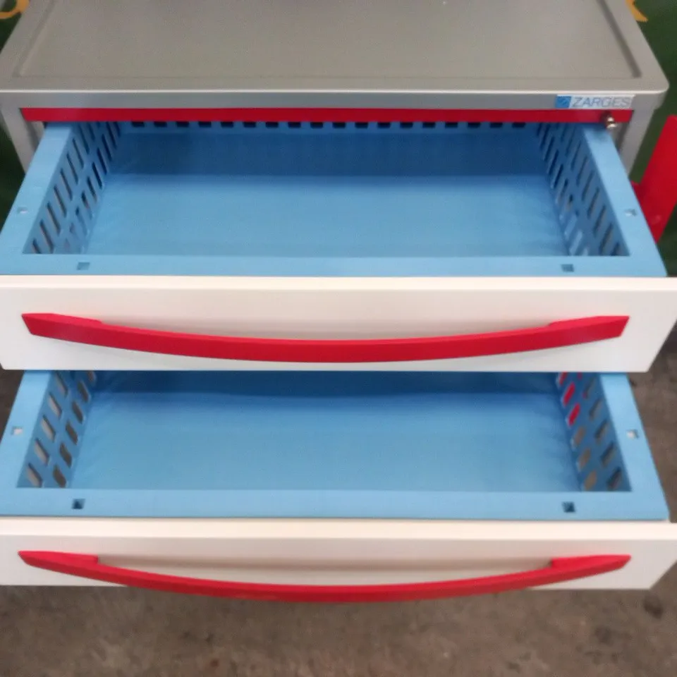 ZARGES TROLLEY RESUSITATION CLIN CART EMERGENCY TROLLEY WITH LOCK