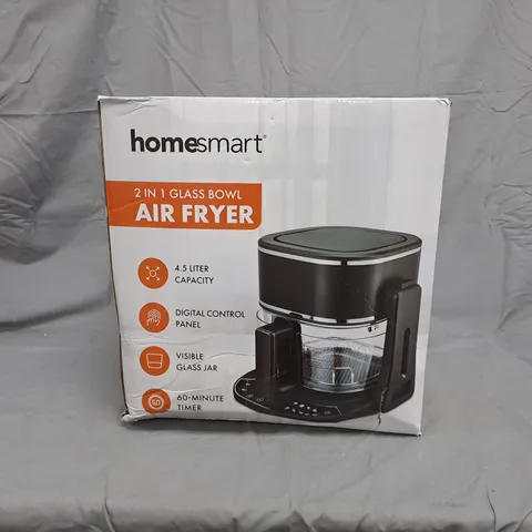 HOMESMART 2-IN-1 GLASS BOWL AIR FRYER – BOXED, 4.5L, MODEL AF-10D