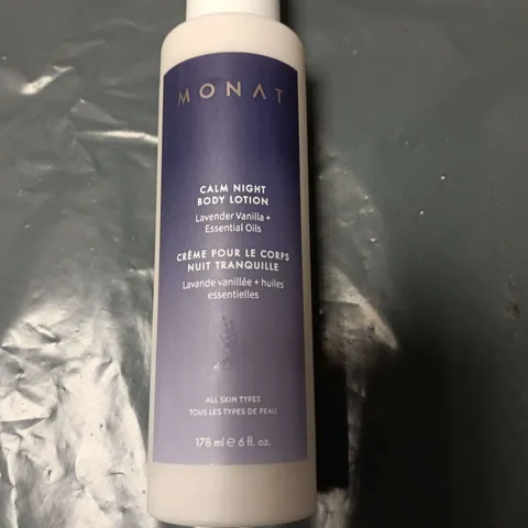 MONAT CALM NIGHT BODY LOTION – LAVENDER VANILLA + ESSENTIAL OILS, 178 ML
