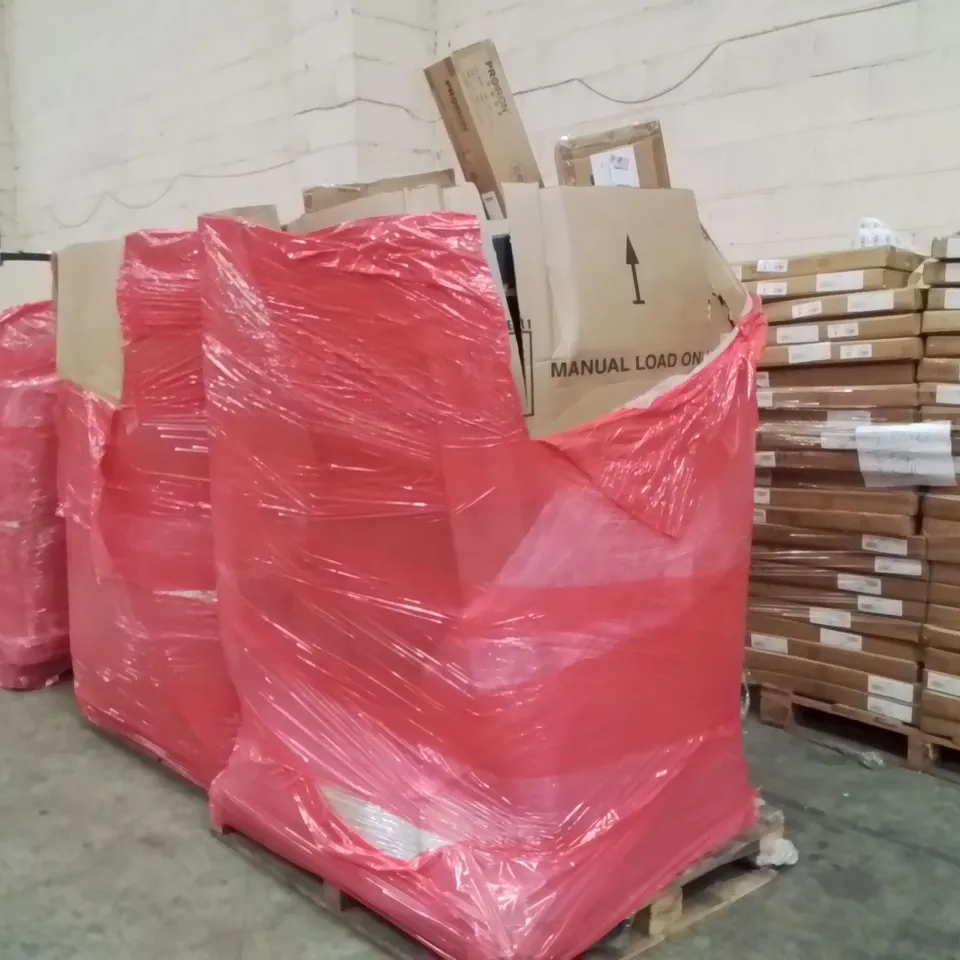 PALLET OF ASSORTED ITEMS TO INCLUDE: DUPRAY STEAM CLEANERS, AIR COOLER, SMART CEILING LIGHT, CEILING LAMP,  YOGA MATS ECT