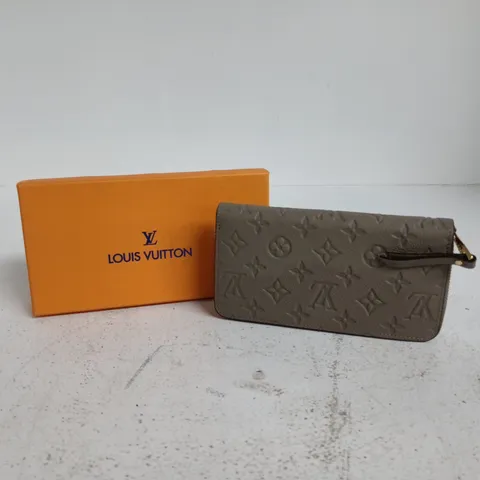 LOUIS VUITTON EMBOSSED MONOGRAM WALLET – TAUPE BOXED