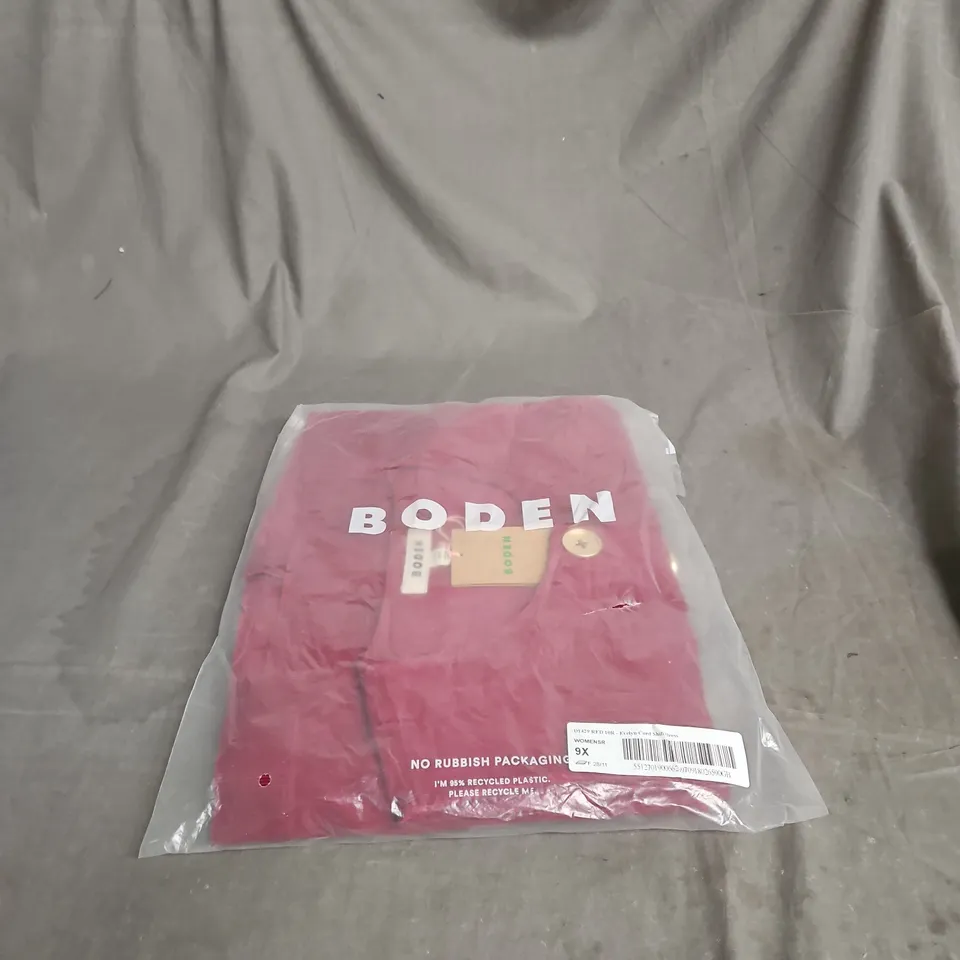 BODEN EVELYN CORD SHIFT DRESS – RED – UK 10R