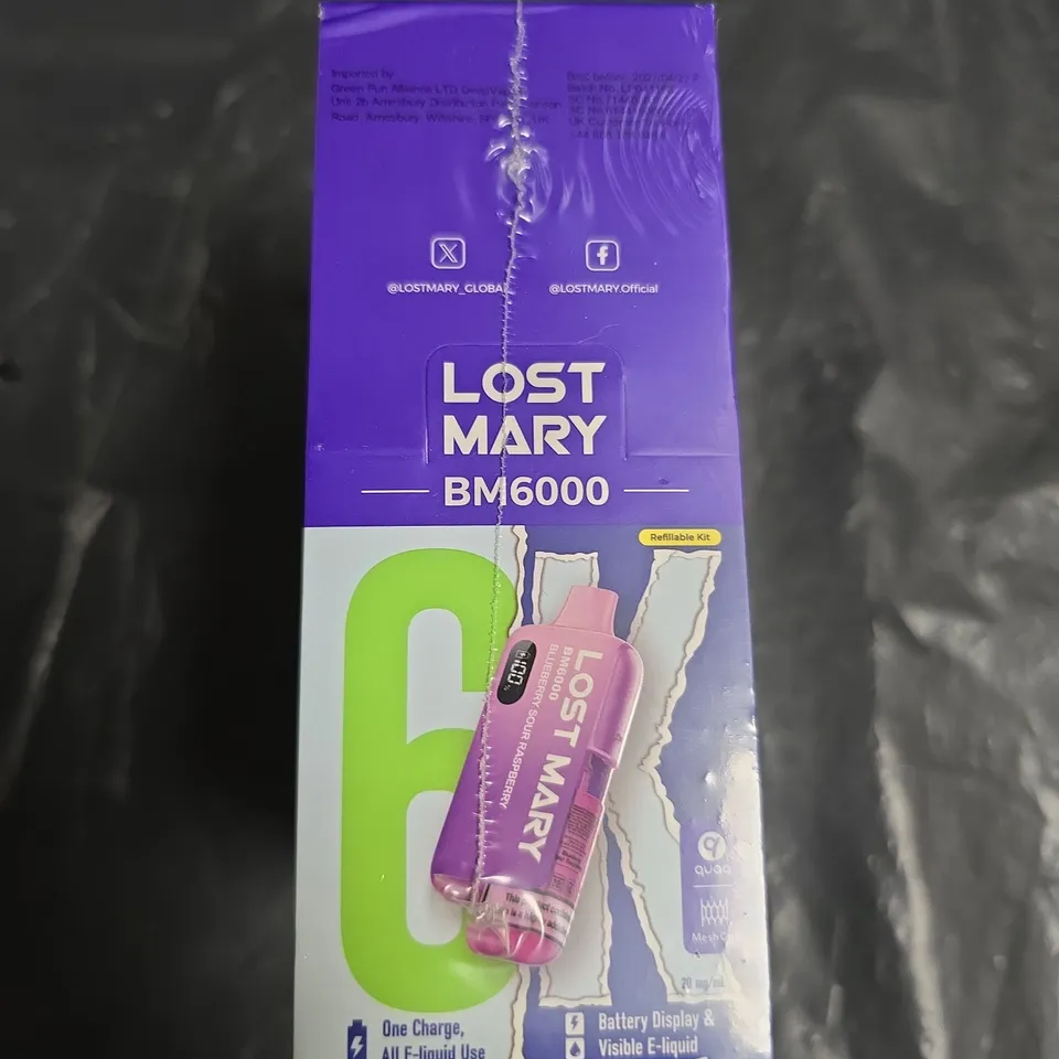 LOST MARY BM6000 REFILLABLE POD KIT – BLUEBERRY SOUR RASPBERRY (20 MG/ML)