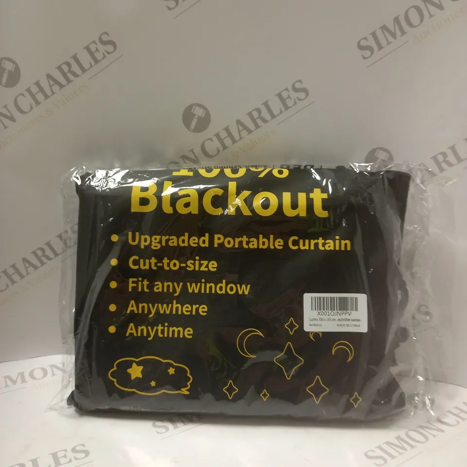 100% BLACKOUT UPGRADED PORTABLE CURTAIN 350CM X 145CM