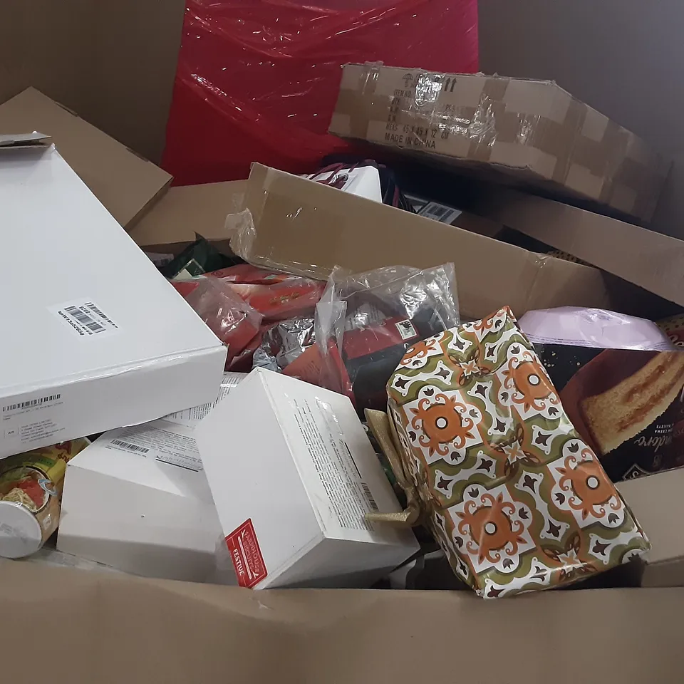 PALLET OF ASSORTED PRODUCTS INCLUDING ANGELSHIELD TOILET SEAT, OFFERING PROJECTOR SCREEN, VPCOK COOLER, FANMITRK, TRADITIONAL KITCHEN SINK FAUCET, FARMHOUSE CHRISTMAS BISCUITS